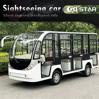 Bus touristique électrique de haute qualité avec 11 sièges et portes, idéal pour les parcs de loisirs en plein air, à vendre