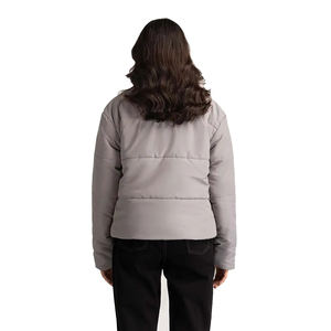 Chaqueta acolchada de Invierno para mujer de alta calidad OEM, hecha a medida, transpirable, con diseño de burbujas, forro de nailon, tela corta teñida lisa - Product Image 3