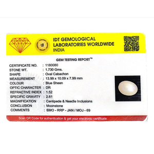 Piedra Lunar Azul de 8.65 Quilates en Forma de Corazón, Gema Mineral Natural Pulida con Tratamientos Aplicados - Product Image 4