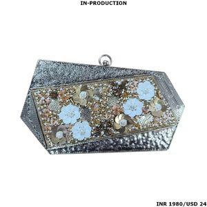 Handmade Designer Evening <b>Bag</b> with Mother of Pearl & Brass Sophisticated <b>Clutch</b> <b>for</b> <b>Weddings</b> Festive Events & Outfits - Product Image 6