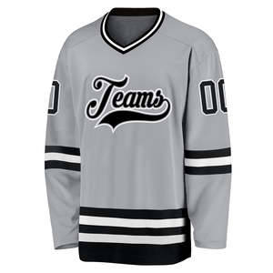 High Quality Oem Custom Ice Hockey <b>White</b> Blank Uniform Twill Embroidery Ice Hockey Jersey Uniforms Wear - Product Image 2