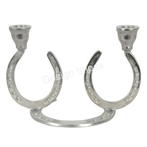 Brass Antique Horse Shoe Style Candle Holder Table Decoration Items <b>Cheap</b> Price Metal Crafts - Product Image 5