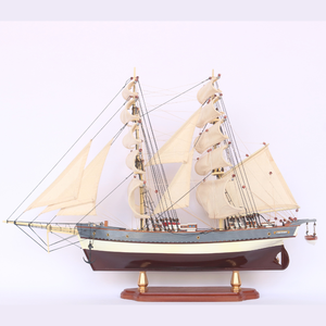 Gia Nhien Modèle de bateau en bois sur mesure TRE KRONOR STOCKHOLM haute qualité sculpté bois métal bateau artisanat - Product Image 1