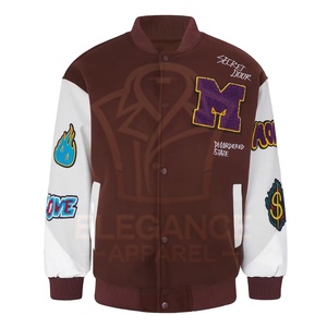 Blouson de baseball universitaire pour homme 2026, style streetwear, simple boutonnage, entièrement personnalisable, design unique avec poches, service OEM - Product Image 1