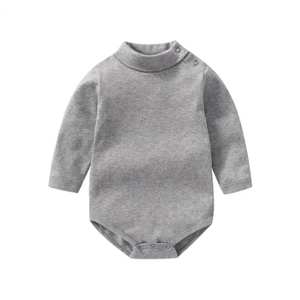 ชุดรอมเปอร์สำหรับเด็กใส่ได้ทั้งชายและหญิงชุดหมีแขนยาวคอตั้งสำหรับเด็กแรกเกิดแบบถักกระดุมติด - Product Image 1