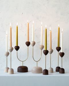 Menorá de Madera Curvada Única, Candelabro de Hanukkah, Copa de Cerámica, Nueve Brazos, Decoración Judía para las Fiestas, Adorno Artesanal para el Hogar - Product Image 4