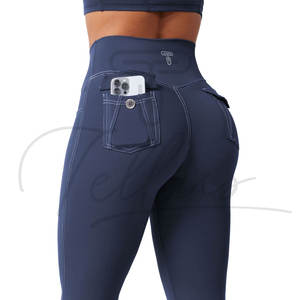 Leggings Deportivos de Cintura Alta Elástica, Secado Rápido, de Spandex/Nailon, Hechos a Medida, para Mujer, Gimnasio, 2026 - Product Image 3