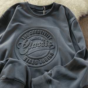 Sudadera térmica personalizada de 100% algodón para hombre, sudadera térmica con estampado en relieve 3D teñido liso, talla estadounidense, sudaderas en relieve para invierno - Product Image 3