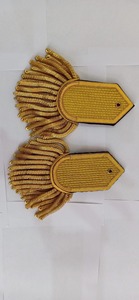 Hombreras Bordadas de Primera Calidad 100% Algodón para Hombre, Uniforme Ceremonial con Flecos Dorados de Hilo Metálico - Product Image 5