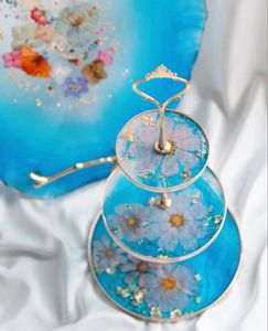 MEILLEUR AFFICHAGE FAIT À LA MAIN DIY 3 Niveaux Forme Ronde Plateau De Fruits Époxy Moule Plateau À Thé Table Moule En Silicone pour Arts En Résine - Product Image 1