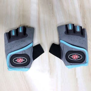 Gants de musculation professionnels en cuir à demi-doigts, paume rembourrée à double couche, protection pour la musculation, le cyclisme, la salle de sport - Product Image 4