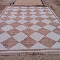 Meilleur prix 2025 – Tapis Dhurrie Jacquard moderne, écologique, lavable, antidérapant, doux, polyvalent, tissé à la main, à boucles, à tissage plat