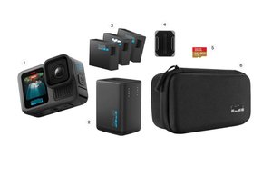 Caméra d'action authentique GoPro Hero13 avec pack d'alimentation étendue, écran tactile 2,27'', anti-tremblement, capteurs intégrés, couleur noire - Product Image 6