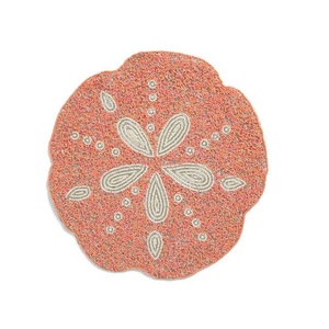 แผ่นรองจานปักลูกปัดแก้วทำมือสไตล์พุทธศาสนา ตกแต่งโต๊ะอาหาร ลายดอกไม้ ปรับแต่งสีและขนาดได้ NOVA STAR CRAFT - Product Image 2