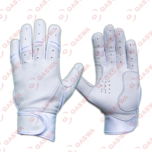 Guantes de bateo de béisbol de color naranja con puño corto de cuero Precio al por mayor Guantes de bateo de béisbol de la mejor calidad - Product Image 2