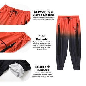 <b>Mens</b> Casual Mid Waist Canvas Sweatpants Straight Fit Digital <b>Print</b> Outdoor Athleisure Street Wear <b>Trousers</b> - Product Image 4