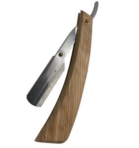 Vente en gros à bas prix Rasoirs en acier inoxydable à coupe droite Rasoir de salon personnalisé Rasoir humide rafraîchissant Pochette gratuite - Product Image 5