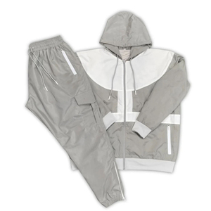 Survêtement de course à pied surdimensionné en polyester et nylon personnalisé en gros pour hommes unisexe OEM broderie - Product Image 1