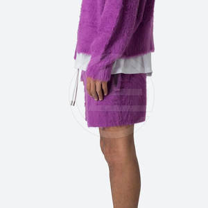 Shorts décontractés pour hommes en mohair, style designer, avec finition tactile, taille mi-haute, séchage rapide, respirant, coupe tendance - Product Image 2