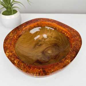 Cuenco ecológico de resina y madera para servir ensaladas, decoración moderna para el hogar para fiestas - Product Image 6