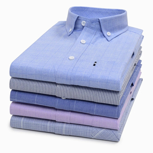 100% algodón, venta al por mayor, camisas de talla grande para hombre, gemelos franceses, camisas de vestir de negocios, camisas largas de lino a rayas para hombre - Product Image 1