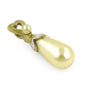 Art Palace 925 Silver Geometric Shape Seawater Pearl AAA Quality Unisex Everyday Wear Pendant From Rajasthan - Product Image 2