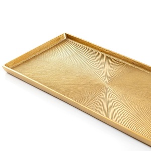 Gold Finished Rectangle Shape Serving <b>Tray</b> <b>Table</b> Decorative <b>Tray</b> for Chocolate Snacks Wedding Parties Decoration <b>Tray</b> - Product Image 4