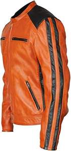 Chaqueta de motorista de moda informal personalizada de alta calidad en cuero genuino motocicleta estilo clásico chaqueta transpirable cuello alto - Product Image 5