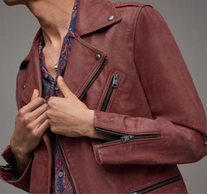 Chaqueta de cuero ajustada para hombre nueva llegada abrigo estilo motocicleta personalizado al por mayor en línea con cuello levantado de cuero natural - Product Image 6