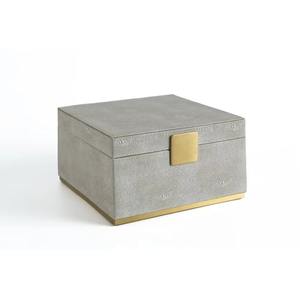 กล่องเครื่องประดับโลหะทรงสี่เหลี่ยมแบบมีตัวอักษรสีเทาไม่เหมือนใครที่เก็บของที่ทำด้วยมือสุดหรูหราเหมาะสำหรับใส่แหวนต่างหูสร้อยข้อมือสร้อยคอ - Product Image 5