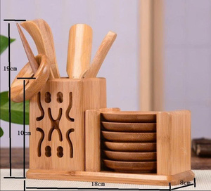 Juego de té de bambú ecológico hecho a mano vietnamita, artículos tradicionales de café y té para el té de la tarde - Product Image 1