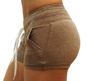 Pantalones cortos de algodón para mujer con cintura elástica hechos a medida, ajustados, ajustados, para gimnasio, calle, ropa informal para verano para entrenamiento y correr - Product Image 3