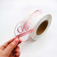 Rouleau d'Étiquettes Personnalisées Transparentes Imperméables, Autocollants Ronds avec Logo en Métal Doré, Impression Personnalisée