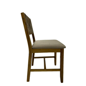 Modern Simple Solid <b>Wood</b> Woven Seagrass Dining <b>Chair</b> Stable Home Furniture for <b>Kitchen</b> Hotel Restaurant Living Room Apartment - Product Image 3