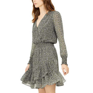 Vestido Halter Cruzado con Estampado Floral para Mujer Michael Kors, Verde, Talla Mediana, Transpirable, Cintura Imperio, Largo hasta el Suelo, ODM para Uso Diario - Product Image 3