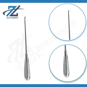 Curette osseuse droite 260 mm, ensemble d'instruments chirurgicaux en acier inoxydable, certifié CE, marque ZOHA SURGICO, fabricant pakistanais - Product Image 3