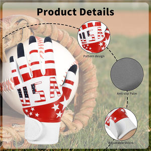 Gants de frappe de baseball en cuir véritable avec logo personnalisé très demandés, vente chaude, personnalisation colorée, gants de frappe en liège - Product Image 5