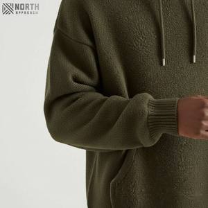 Vente chaude, hiver, OEM, usine du Pakistan, personnalisation, sweat à capuche à épaules tombantes, poche kangourou, aiguille grossière, polyester/coton, sweat à capuche pour homme - Product Image 3