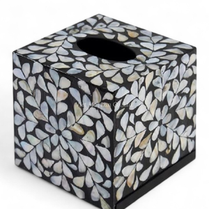 Mother of Pearl Classic Vietnam Tissue <b>Box</b> Natural Shell Inlay Handmade Eco Friendly Decorative Tissue Holder - Product Image 2