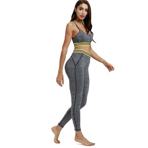 Vêtements de sport ensemble de yoga pour femmes fitness sans manches pour filles vente en gros de vêtements de sport avec broderie personnalisée et ensemble de yoga pour vêtements de sport - Product Image 4
