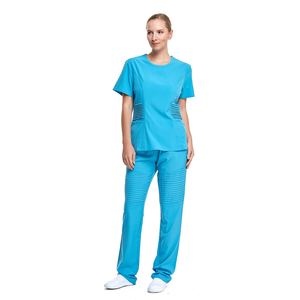 Cómodos trajes de Enfermería de algodón para mujer, Top y pantalones de tela tejida elegante, uniforme del personal del Hospital - Product Image 6