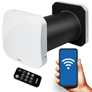 Ventilación con Recuperación de Calor (HRV) sin Ductos BSK Zephyr, Tipo Habitación, Instalación a Través de Pared, con Control Remoto por Aplicación WiFi, Temporizador y Flujo de Aire Silencioso para Hogares - Product Image 1