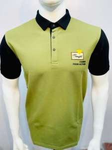 Rib de algodón 100% elegante para hombre para Camiseta con manga de contraste para el cuello ropa informal transpirable y de secado rápido - Product Image 2