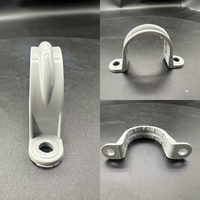 Clip pour câble en PVC de 1/2 pouce, double trou, gris, pour fixation de câble, pince à ruban, double trou, pince en PVC gris