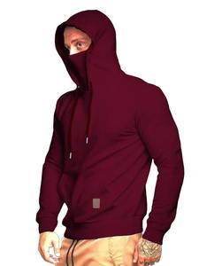 Nueva Sudadera con Capucha Informal para Hombre con Cubierta Facial Integrada, Diseño Tejido para Deportes al Aire Libre de Invierno - Product Image 6