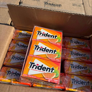 Chewing-gum Trident saveur fruitée, goût sucré, boîte de 9g, provenance Belgique - Product Image 1