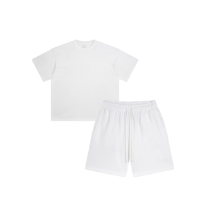 Conjuntos de pantalones cortos informales de verano personalizados para hombre, camiseta de manga corta, pantalones cortos, conjunto de chándal sólido para hombre, ropa de marca para hombre, conjuntos de 2 piezas - Product Image 6