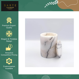 Portavelas de Mármol de Estilo Clásico de Diseño Premium, Suministro Directo de Fábrica, Decoración del Hogar, Tapas Hechas a Mano, Soporte de Piedra Natural - Product Image 6