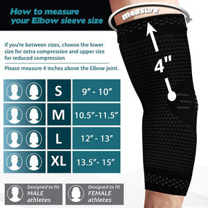 Offre Spéciale Logo personnalisé Gym Cuivre Tricot Coude Compression Manches Néoprène Fitness Brace pour Haltérophilie Qualité Garantie - Product Image 2