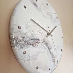 The CRAFT EXIM Luxury Natural Marble Quartz <b>Art</b> <b>Deco</b> <b>Desk</b> Clock Decorative Home Office <b>Desk</b> Timepiece Premium Handcrafted - Product Image 4